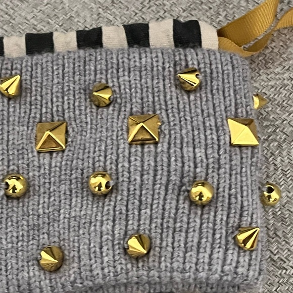 ❌ON SALE❌LELE SADOUGHI AUTHENTIC LIGHT GREY 14K GOLD-PLATED STUDDED EAR WARMER - Picture 13 of 17